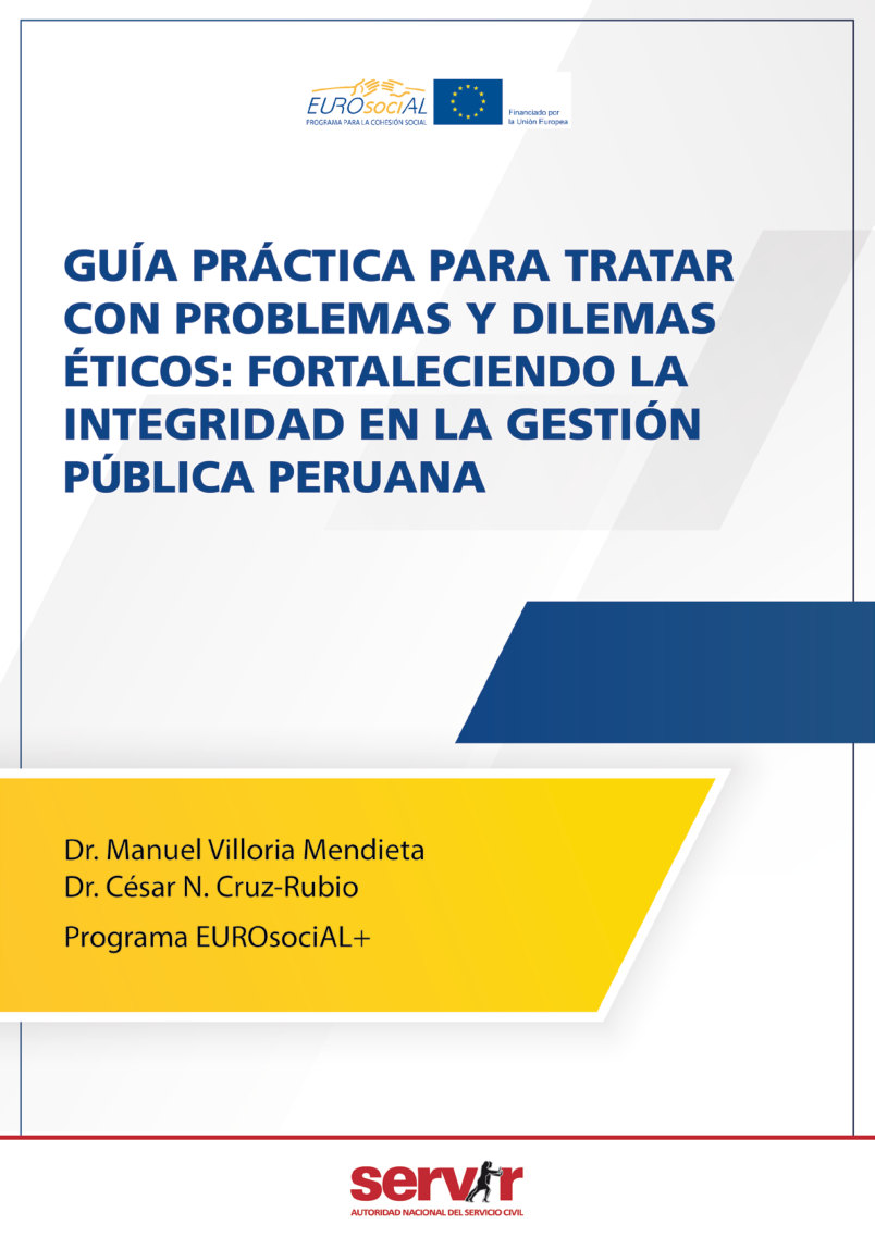Portada de la guía sobre dilemas éticos e integridad pública